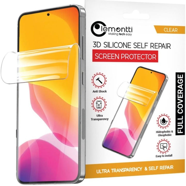 Folie de protectie Lemontti Silicon 3D Self-Repair Clear pentru Samsung Galaxy S25 Ultra
