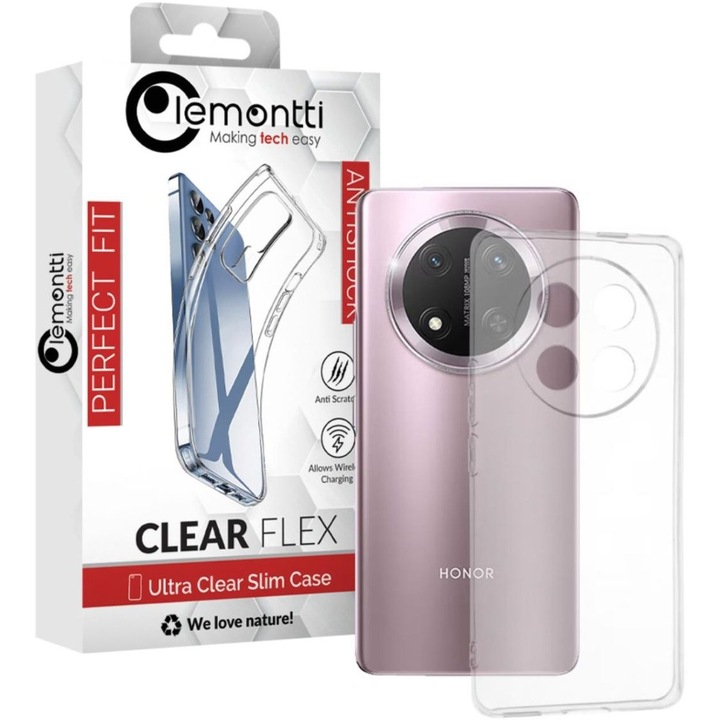 Husa de protectie Lemontti Silicon Honor Magic 7 Lite Transparent