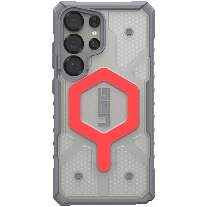 Husa de protectie UAG Pathfinder Clear Magnetic pentru Samsung Galaxy S25 Ultra Active Lava Lanyard
