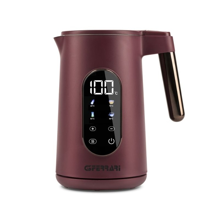 G3Ferrari Tisaniere Tech vízforraló, rozsdamentes acél, 2200 W, 1,7 l, érintőképernyő