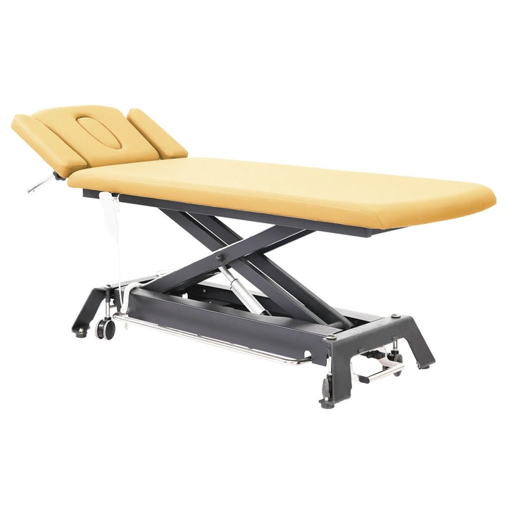 Pat de masaj electric Fabulo, Axis XB2 Dark, inaltime ajustabila 35-85 cm, tetiera reglabila, suporturi laterale pliabile, 200 kg