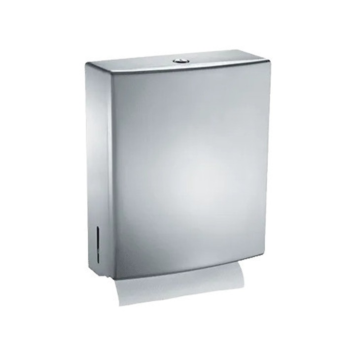 Dispenser Profesional Prosoape de Hartie – 400 C-Fold / 525 Multifold – Otel Inoxidabil 0,8 mm – Montaj Aparent – ASI 20210 Roval – American Specialties