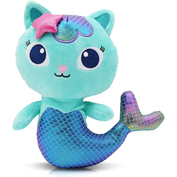 Плюшена играчка Gabby's Dollhouse, Котка русалка, Пухкава, Мека, 25 см, Син