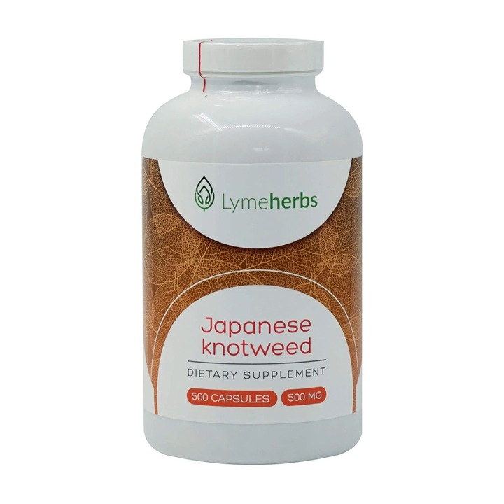 Supliment alimentar, Lymeherbs, Knotweed japonez, 500mg, 500 capsule, standardizat 10% resveratrol