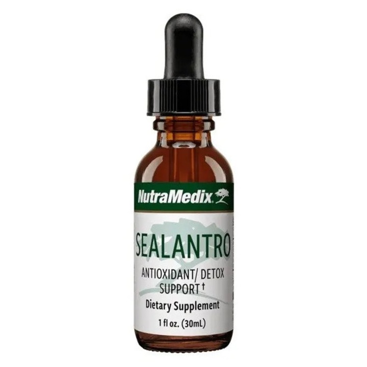 Supliment alimentar Sealantro Nutramedix, 30 ml, extracte de chlorella, alge Chondracanthus chamissoi, frunze de coriandru