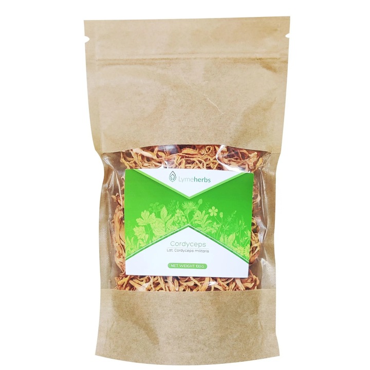 Ciuperci Cordyceps intregi, Lymeherbs, 100g, 100% Cordyceps militaris