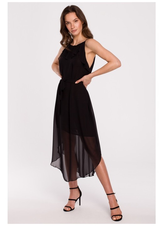 Rochie Dama, Poliester/Bumbac, Negru