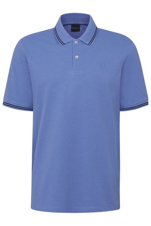 Tricou BUGATTI, decolteu rotund, maneca scurta, modern fit, Blue Lagoon