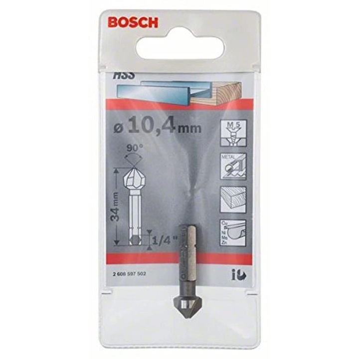 Set Kuginis gilintuvas Bosch 2608597502, HSS, 10,4x34 mm