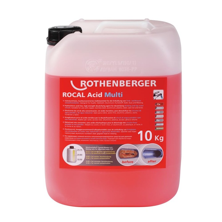 Detartrant toaleta ROTHENBERGER ROCAL ACID Multi, 10 kg