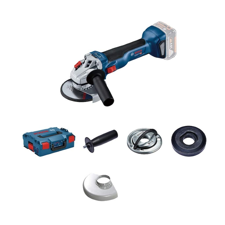 Polizor unghiular Bosch GWS 18V-10 Solo L-Boxx, 18 V, fara acumulator si incarcator