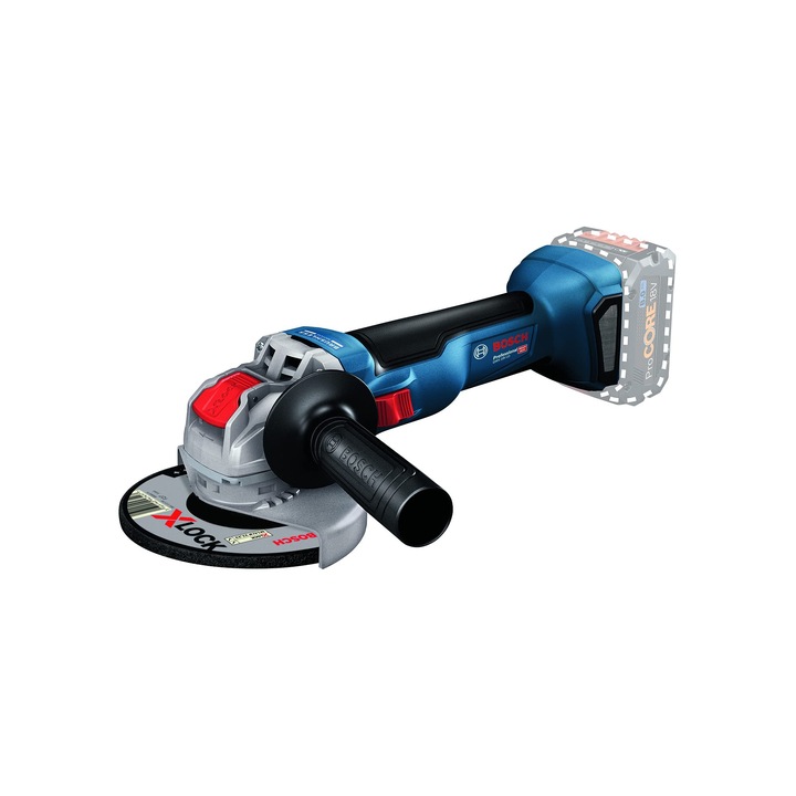Polizor unghiular Bosch GWX 18V-10, 18 V X-Lock, fara acumulator si incarcator