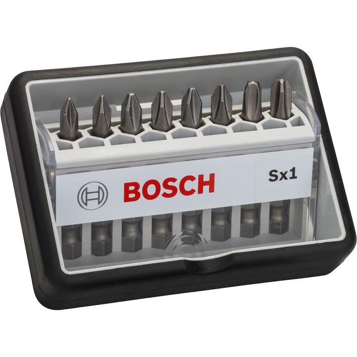 Set 8 biti surubelnita, Bosch, 49 mm, otel