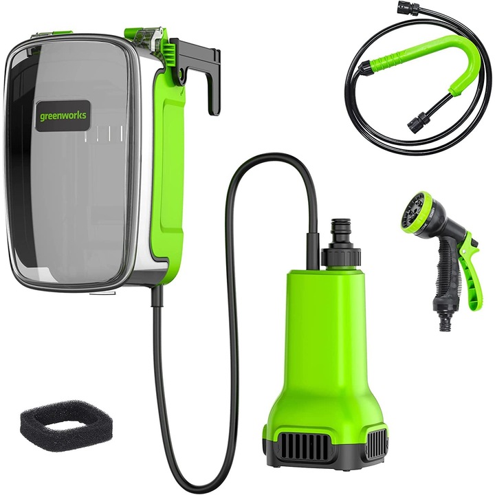 Pompa apa Greenworks G24SWP, 24 V, fara acumulator si incarcator