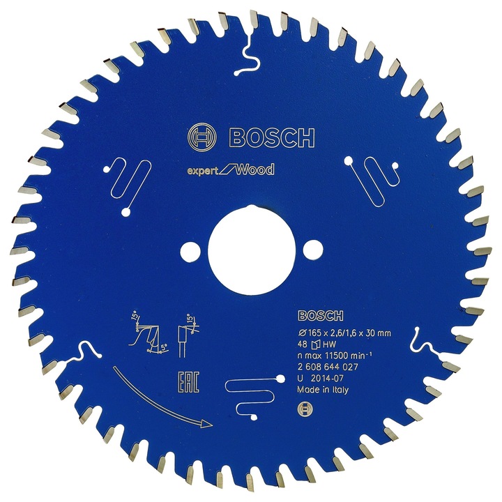 Disc taiat lemn, Bosch, 165x30x2,6 mm