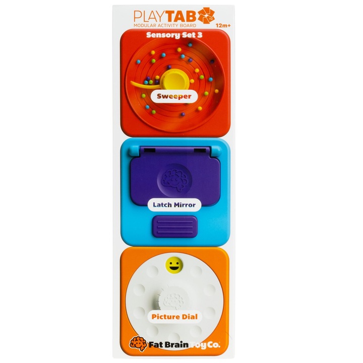 Set 3 Jucarii Interactive, Fat Brain Toys, PlayTab, Multicolor