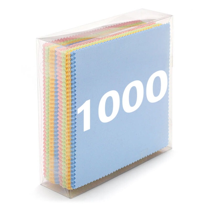 Servetele din microfibra pentru ochelari, Stylion, mix culori, 14x17cm, set 1000bucati