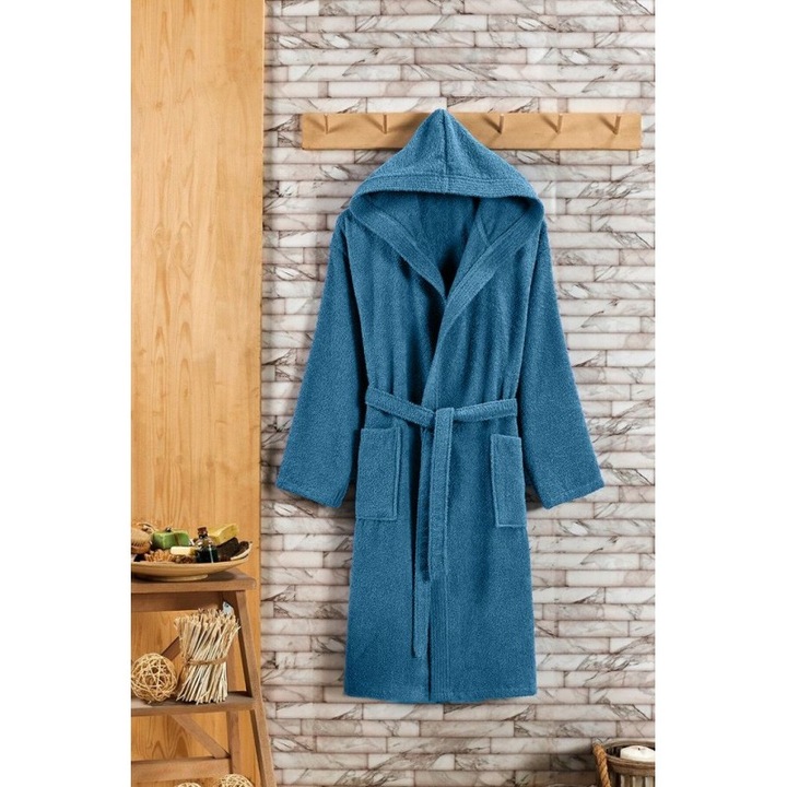 Памучен халат Spalno Belio.bg Relax Петрол L/XL