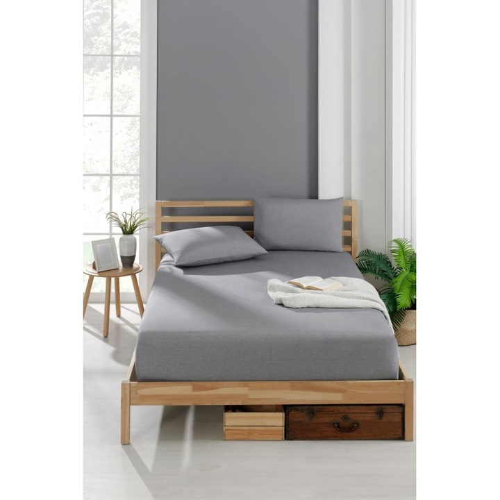 Set lenjerie de pat 2 piese Spalno Belio.bg Urban elegance, gri, 120/200 cm