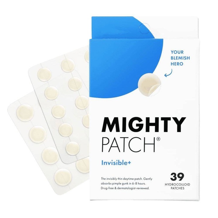 Pachet de plasturi pentru acnee - 24 plasturi medii si 15 plasturi mici, hidrocoloid, invizibili, pentru zi