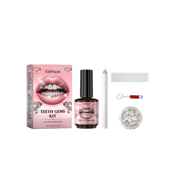 Set de Stickere Decorative pentru Dinti cu Bijuterii - Stralucire si Stil