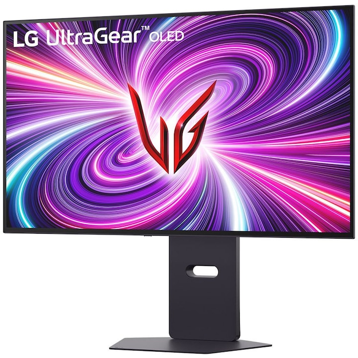 Монитор 32'' LG 32GS95UV-B, OLED, 3840 x 2160 4K, 1 x USB 3.0 Upstream, 2 x USB 3.0 Downstream, 2 x HDMI, 1 x Audio Out, DisplayPort, Вградени високоговорители 2 x 7W