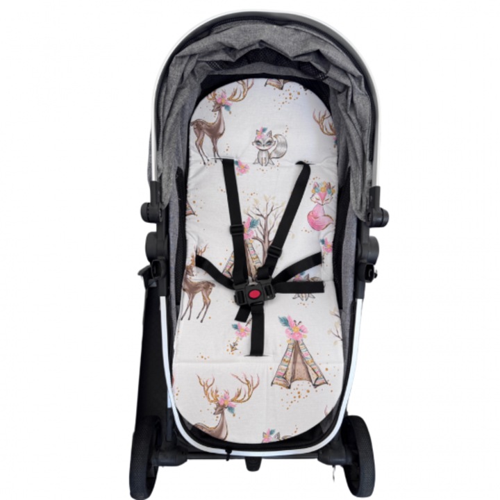 Covoras pentru carucior Kapinkata, plasa 3D respirabila, Lux, Forest