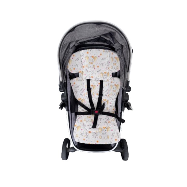 Covoras carucior Kapinkata, plasa 3D respirabila, elefant galben