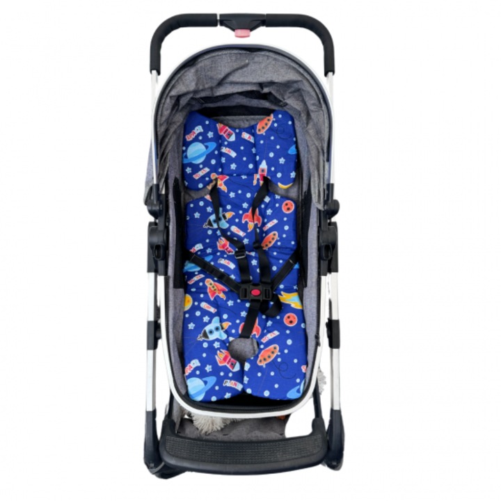 Covoras pentru carucior Kapinkata, Model Super, plasa 3D respirabila, Cosmos