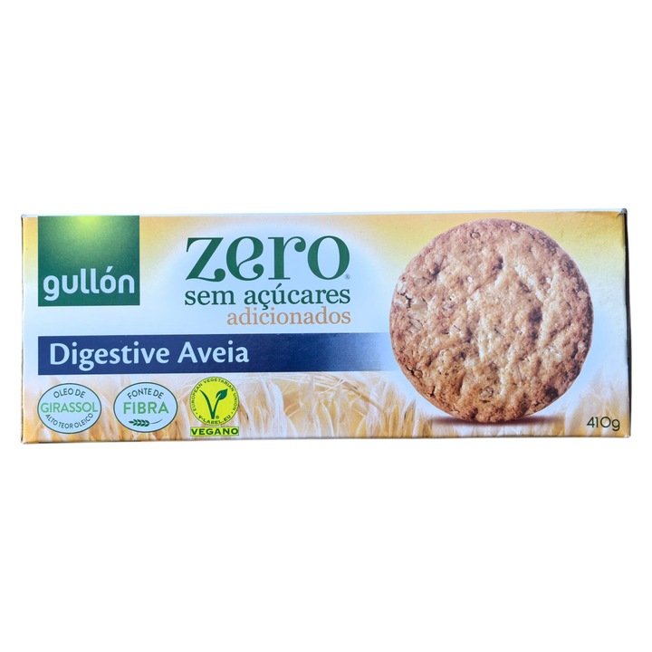Biscuiti Digestivi cu Ovaz – Zero Zahar Adaugat (410g) Gullon