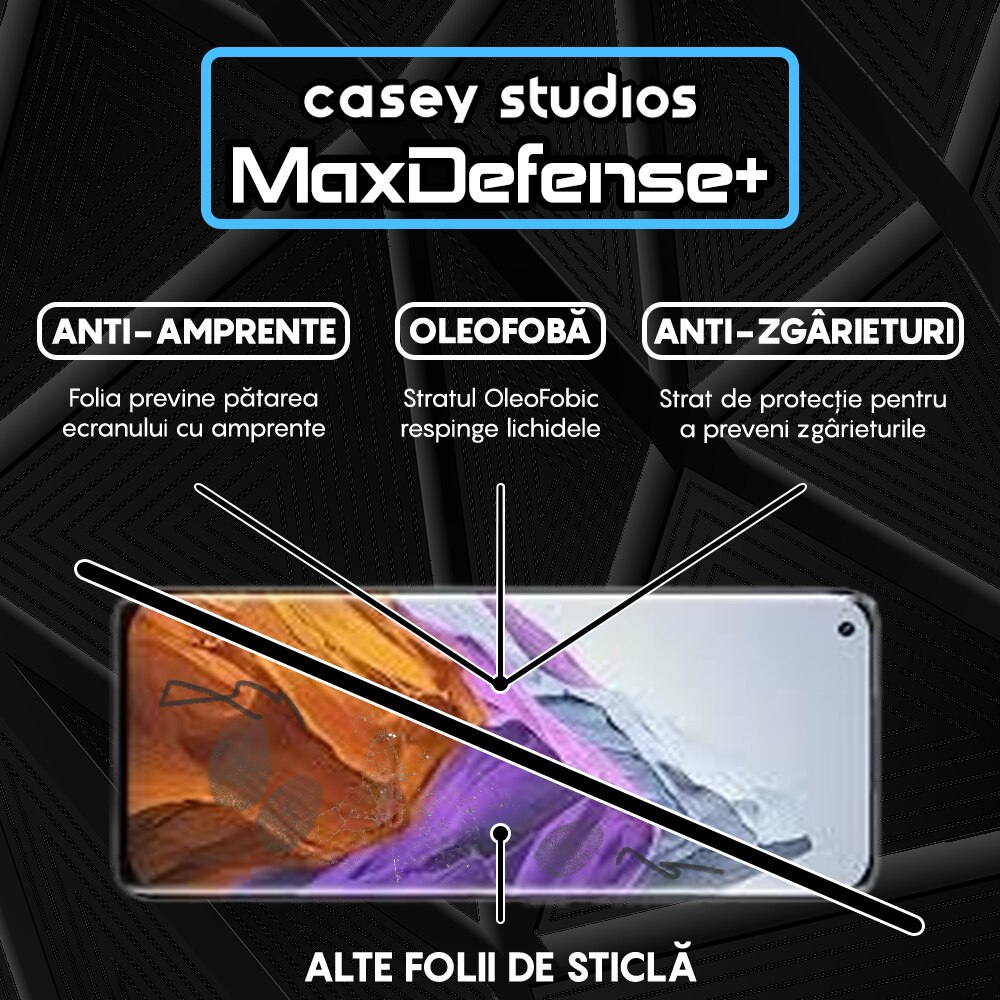 Folie Sticla CASEY STUDIOS™ compatibila cu Xiaomi Mi 11 / Mi 11 Pro / Mi 11 Ultra, Full Cover 3D, Full Glue, Ultra HD, Anti Zgarieturi, Anti Socuri, Margini Negre