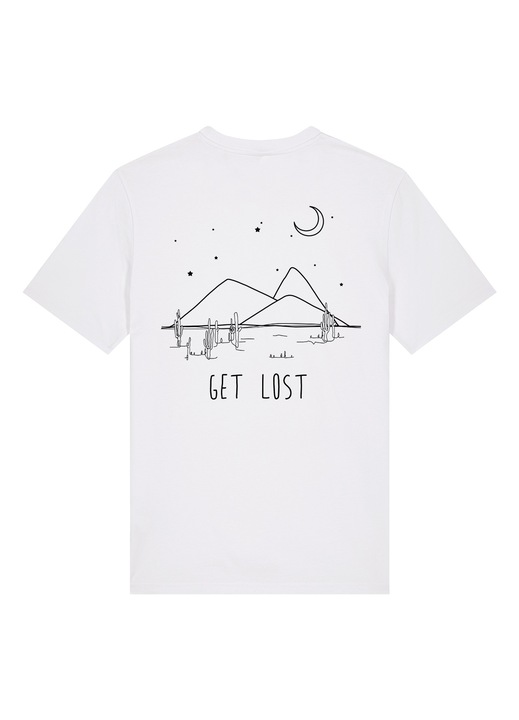 Tricou unisex, Get Lost, Alb