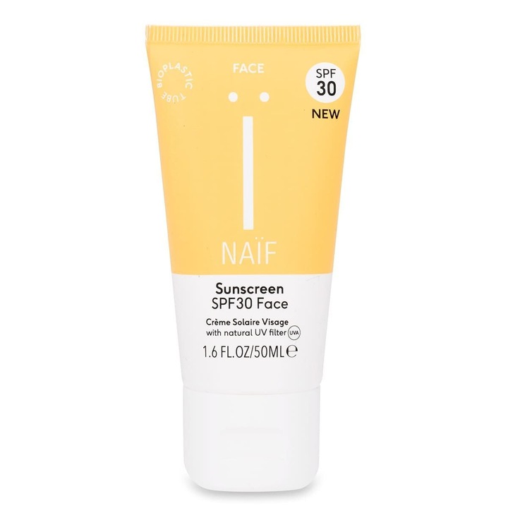 Természetes naptej, 50 ml SPF30, Arcra, Felnőtteknek és Gyermekeknek