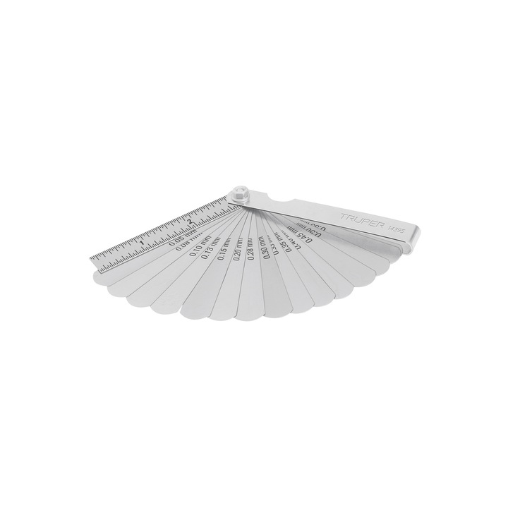 Set lere, 15 lame, 0.04 mm - 0.63 mm, Truper