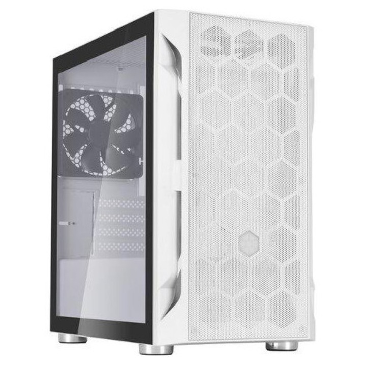 SILVERSTONE H1M Micro Tower Ház, edzett üveg, fehér