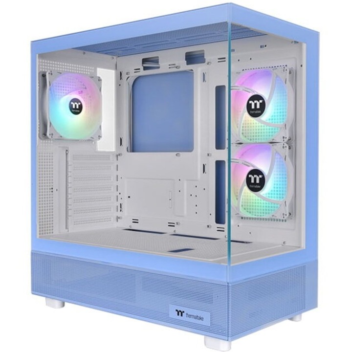 Кутия за компютър Thermaltake View 270 Plus TG ARGB, светло синя, 2 броя закалено стъкло, Middle Tower