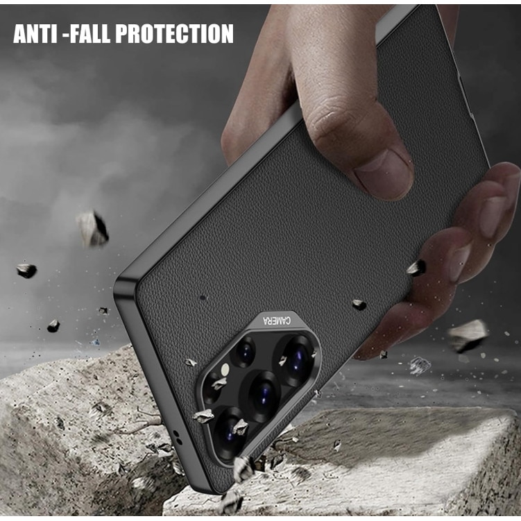 Husa de Protectie, Compatibila Samsung Galaxy S25 Ultra, Fibra de carbon neagra