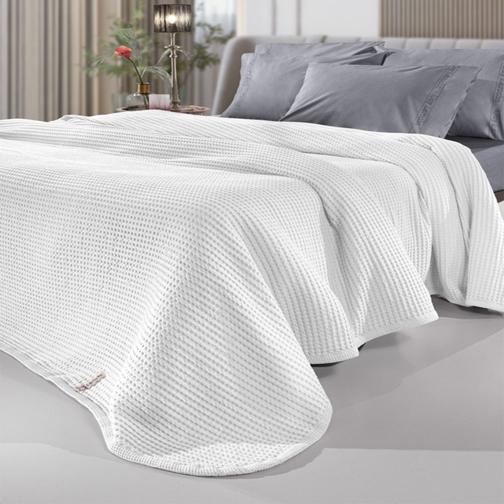 Patura Eternity, Guy Laroche, 100% bumbac, alb, 160x240cm