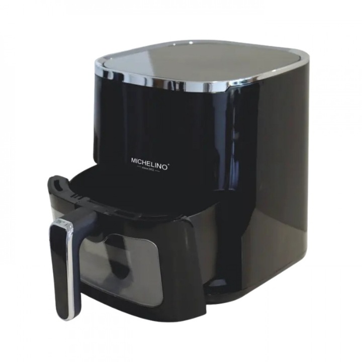 Friteuza cu aer cald 138748 Michelino, 5 litri, 1450 W, 80 °C - 200 °C, 12 programe presetate, negru