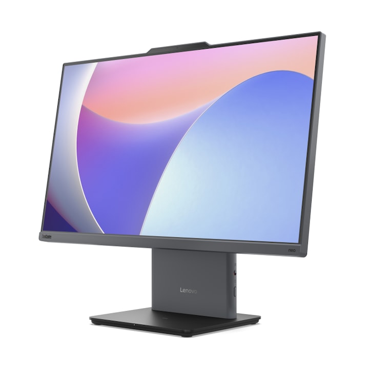 Компютър All In One Lenovo ThinkCentre neo 50a Gen 5, Intel® Core™ i5-13420H 4.6GHz Raptor Lake процесор, 23.8" FHD IPS, 16GB RAM, 512GB SSD, UHD графика, уеб камера, без операционна система