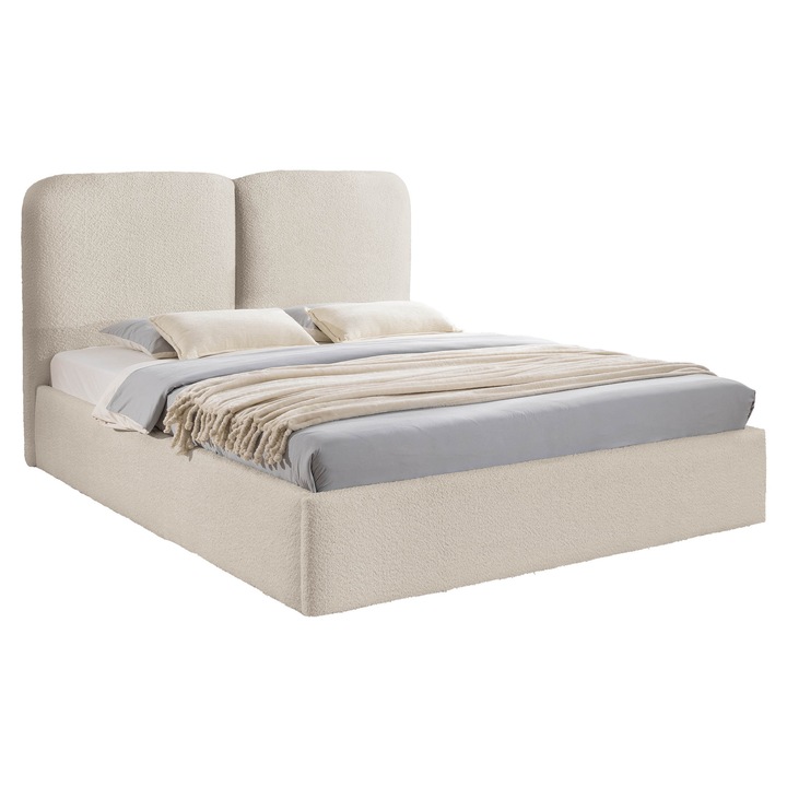 Pat tapitat Liror 140x200, MIRJAN 24, ecru, 107x154x212 cm