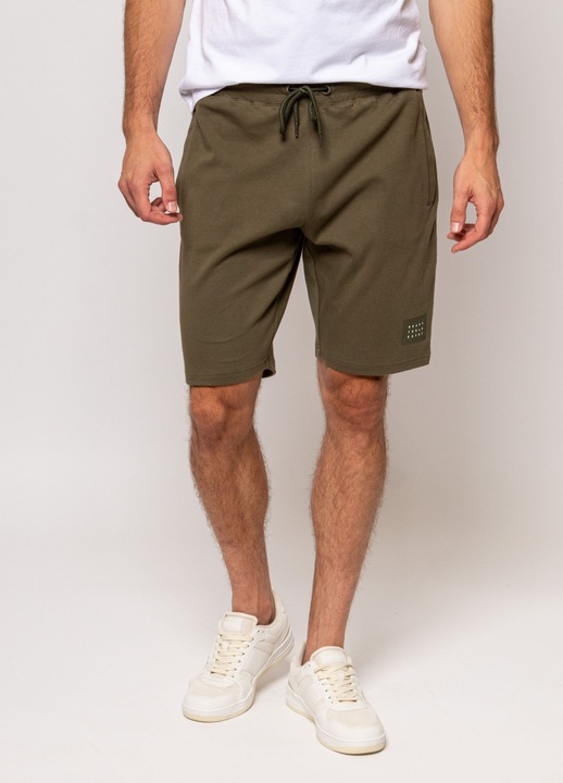 Pantaloni scurti barbati, Heavy Tools, bumbac, talie elastica, verde, S INTL