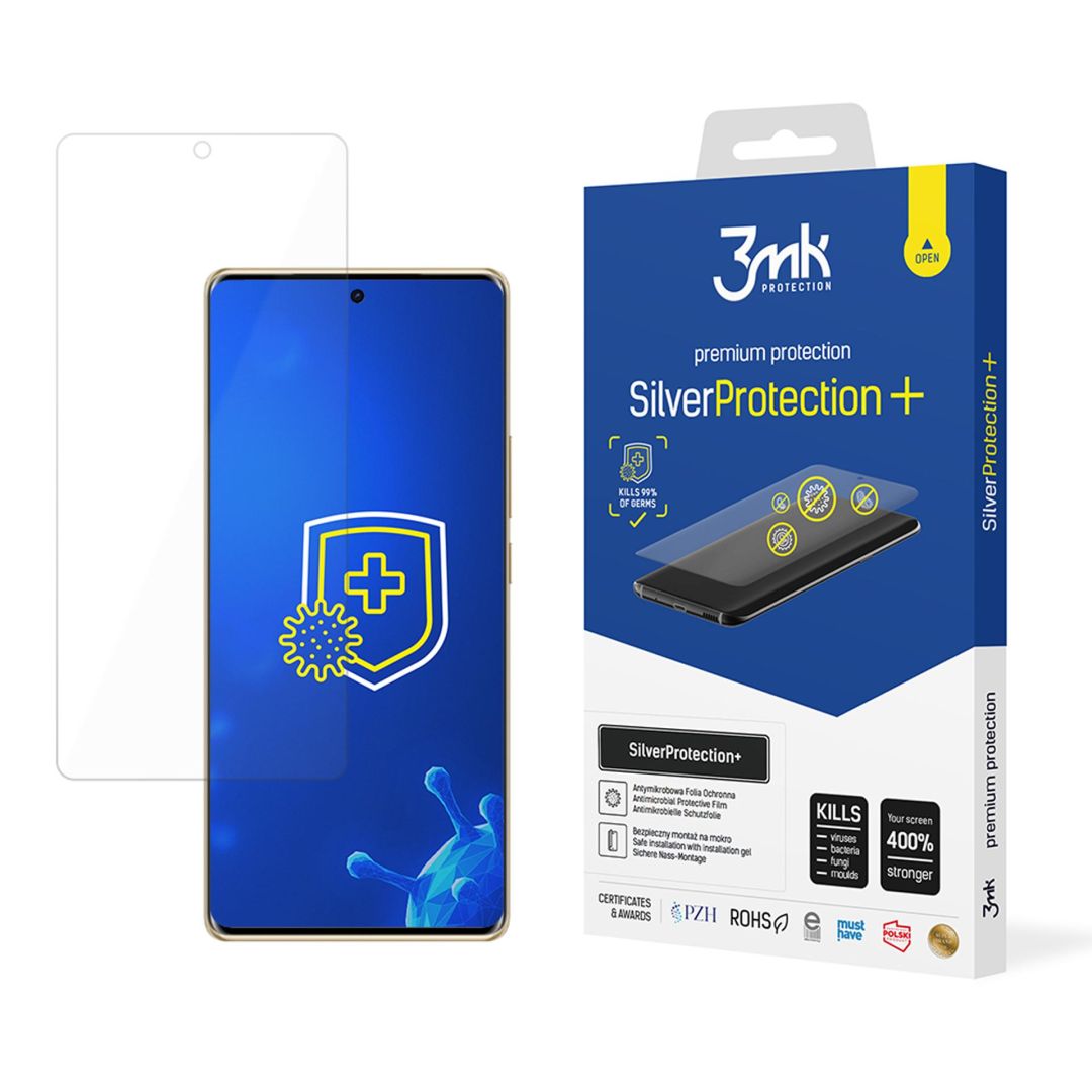 Folie protectie telefoane 3MK SilverProtection+, antimikrobiana, auto-regeneranta, transparenta, pentru Infinix Note 40 Pro+