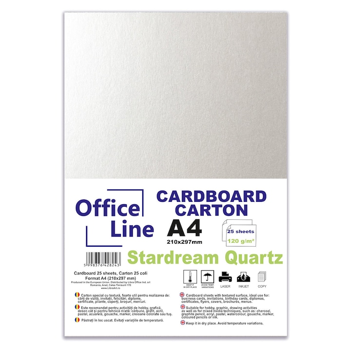 Carton A4 120gr Stardream Quartz top.25 coli