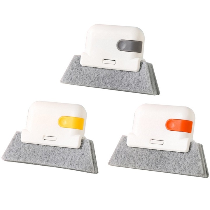 Четки за почистване Flippy, 2 в 1, За прозорци и врати, За слепи ъгли, За труднодостъпни места, Бял