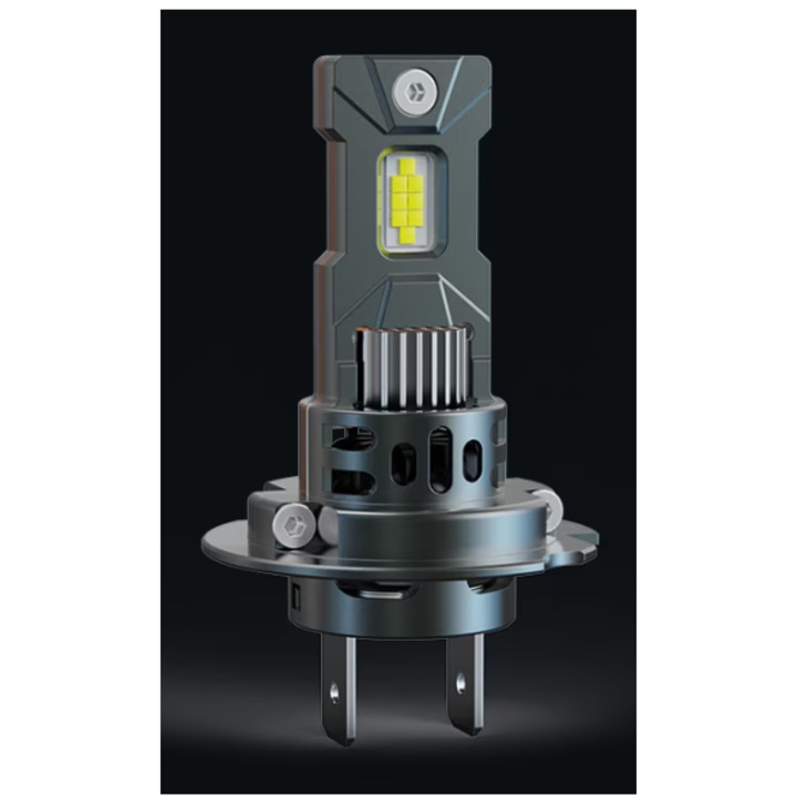 2 db mini LED autóizzó készlet H7, 150W, 6000K, 19000 lumen, Canbus, 9-16V, Super CSP, hideg fehér fény, nincs kiégett izzó hiba, INELAG