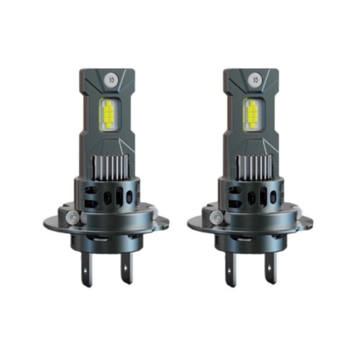 2 db mini LED autóizzó készlet H7, 150W, 6000K, 19000 lumen, Canbus, 9-16V, Super CSP, hideg fehér fény, nincs kiégett izzó hiba, INELAG