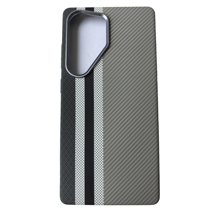 Калъф за телефон, Lucky, Поликарбонат, За Samsung Galaxy S25 Ultra, Карбонова текстура, Многоцветен