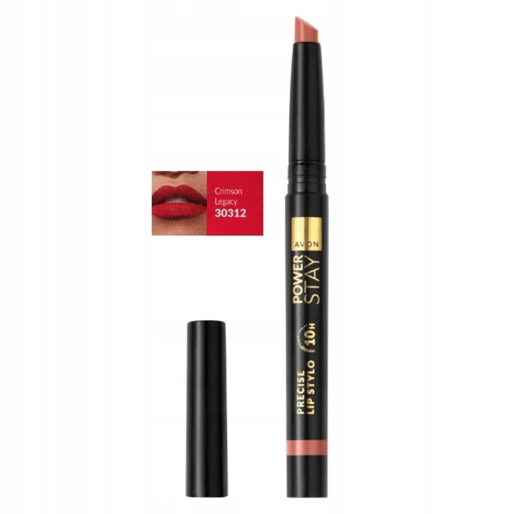 Червило Avon Powerstay 10 часа Crimson Legacy, супер устойчиво, матово, 3.5 г