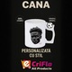 Cana cu fotbalistul Bukayo Saka-Arsenal FC, Cri-Flo, Ceramica, 330ml. Minge rotativa antistres, Maner si interior Alb/Negru